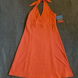 Patagonia salmon,halter neck dress, NWT